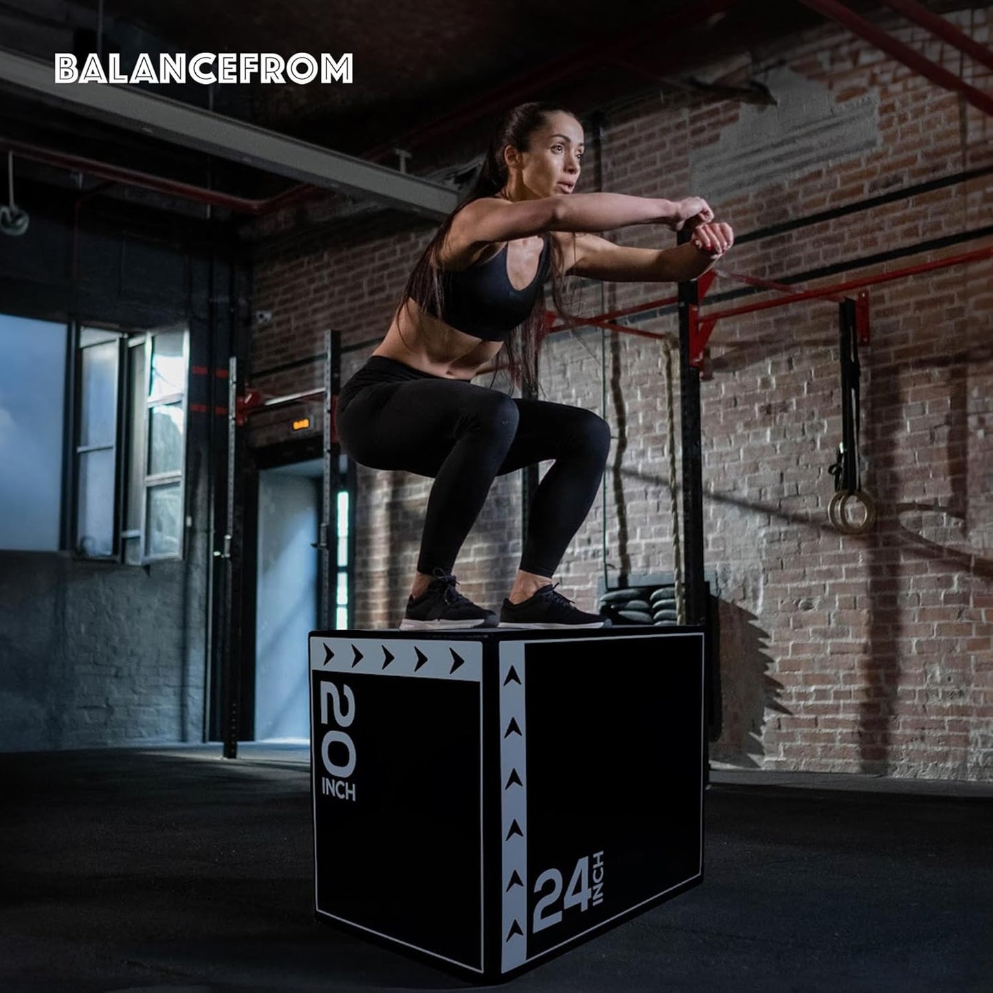 BalanceFrom 3-in-1 Foam Plyometric Jump Box for Home Gym with Multiple Height Options – Versatile Plyo with Non-Slip Surface for Strength, HIIT, Step-Ups, and Agility Training