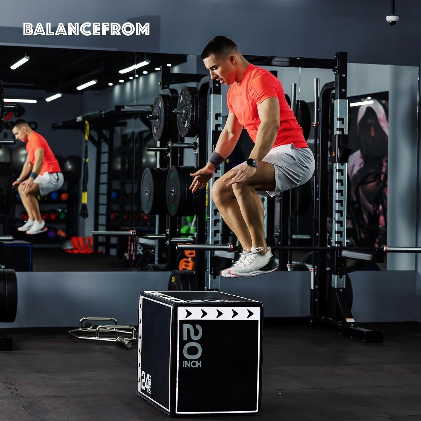 BalanceFrom 3-in-1 Foam Plyometric Jump Box for Home Gym with Multiple Height Options – Versatile Plyo with Non-Slip Surface for Strength, HIIT, Step-Ups, and Agility Training