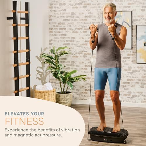 Lifepro Vibration Plate Exercise Machine with Magnetic Acupoints - Full Body Vibration Platform for Beginners and Recovery - Ideal Lymphatic Drainage Massager for Muscle Toning and Overall Fitness