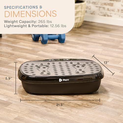 Lifepro Vibration Plate Exercise Machine with Magnetic Acupoints - Full Body Vibration Platform for Beginners and Recovery - Ideal Lymphatic Drainage Massager for Muscle Toning and Overall Fitness