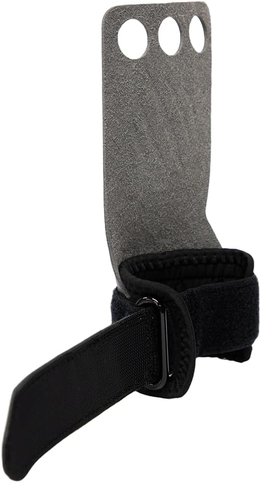 Bear KompleX 2-3 Hole Carbon Hand Grips for Weight Lifting, Cross Training and Gymnastics, Durable Workout Grips with Wrist Wraps, Comfortable Lifting Straps & Workout for Gymnastic Bars