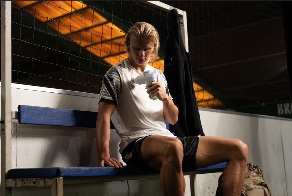 Hyperice Hypervolt Go 2 - Arctic Grey - Featuring Quiet Glide Technology - Handheld Percussion Massage Gun - 3 Speeds, 2 Interchangeable Heads - Helps Relieve Sore Muscles and Stiffness - FSA and HSA