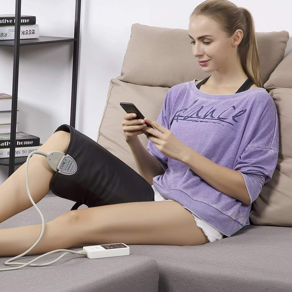 UTK Infrared Heating Pad for Back, Luxury Gift Design, 5X Deeper Pain Relief, FSA-HSA Eligible, Included Jade Bracelet,Replacement Cover Bag,Travel Bag, Hotter to 159℉, Gifts for Women Men,24'' x 16''