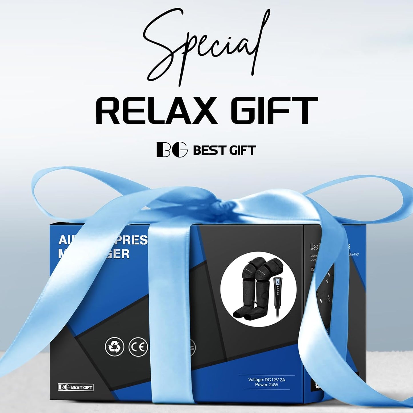 Christmas Gifts for Men Women Dad Mom, Mother's Day, Father's Day, Air Compression Massager with Heat for Foot, Leg, Calf, Thigh, Knee, Helpful for Varicose Veins,Muscle Fatigue, Cramps Swelling Edema