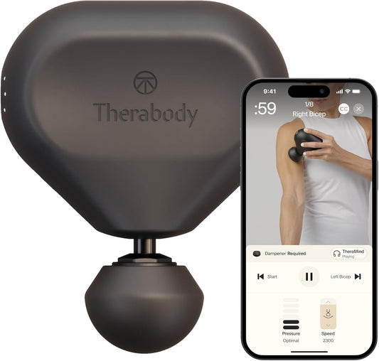 TheraGun Mini (3rd Generation) by Therabody – Ultra-Portable Massage Gun and Travel Essential for Fast, Effective Pain and Tension Relief Anywhere (Black)