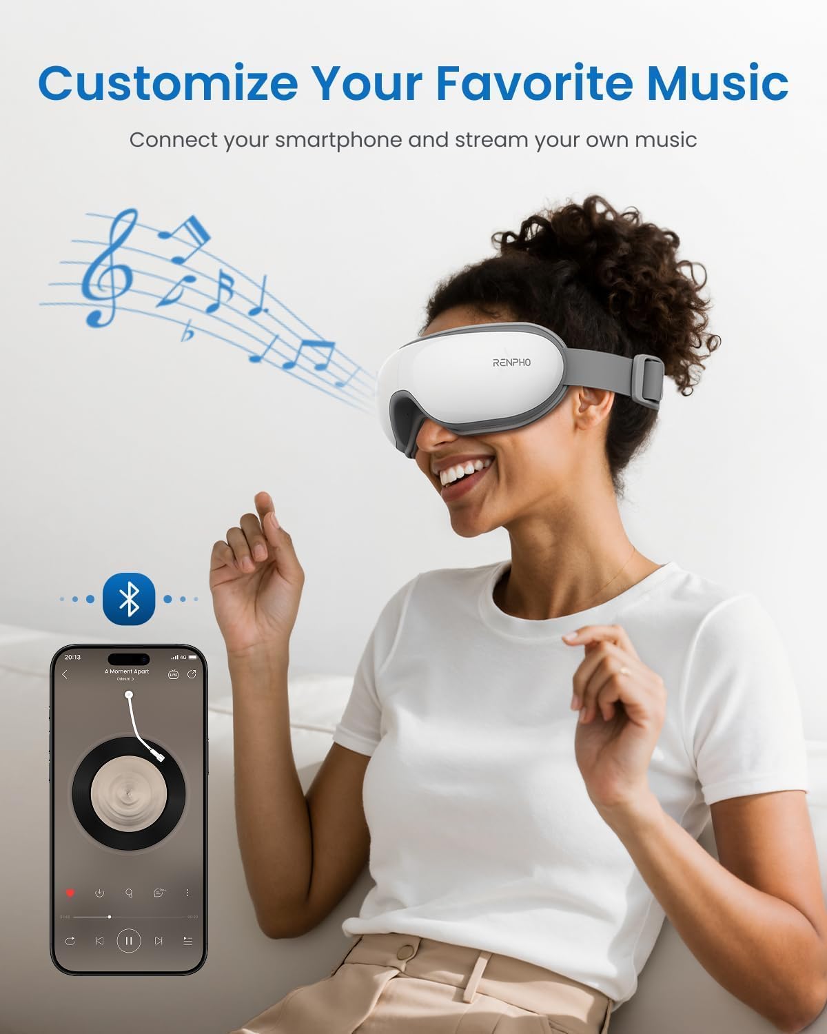 RENPHO Eye Massager with Heat, Valentines Day Gifts for Her Him Birthday Gifts for Women Mom, FSA Eligible HSA Eye Mask for Migraine,Sleep Mask for Dry Eyes Relax, Reduce Strain for Men Dad Eyeris 1