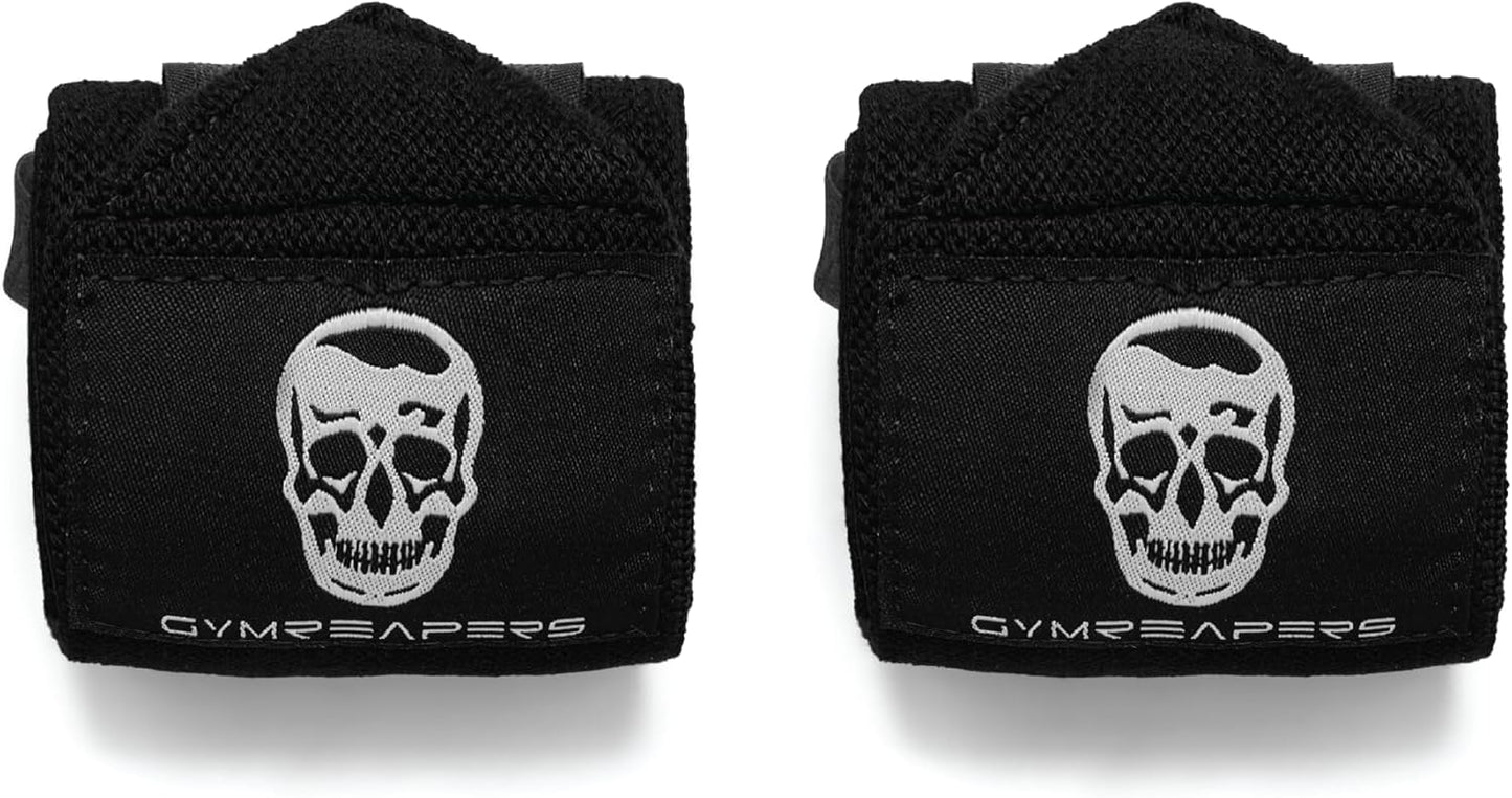 Gymreapers Weightlifting Wrist Wraps (IPF Approved) 18" Professional Quality Wrist Support with Heavy Duty Thumb Loop - Best Wrap for Powerlifting Competition, Strength Training, Bodybuilding