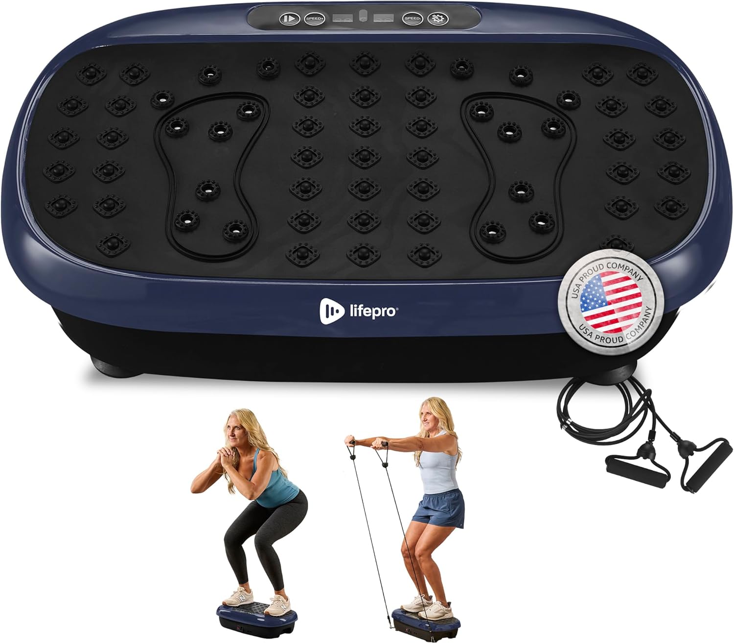 Lifepro Vibration Plate Exercise Machine with Magnetic Acupoints - Full Body Vibration Platform for Beginners and Recovery - Ideal Lymphatic Drainage Massager for Muscle Toning and Overall Fitness