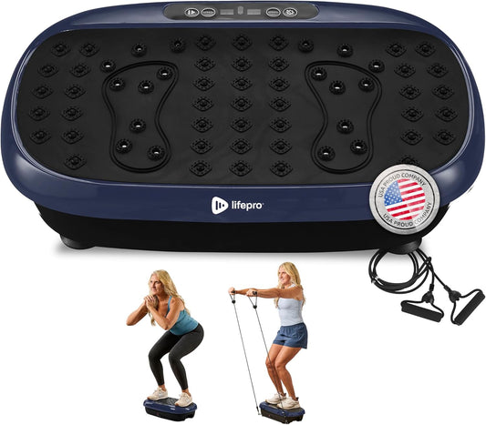 Lifepro Vibration Plate Exercise Machine with Magnetic Acupoints - Full Body Vibration Platform for Beginners and Recovery - Ideal Lymphatic Drainage Massager for Muscle Toning and Overall Fitness
