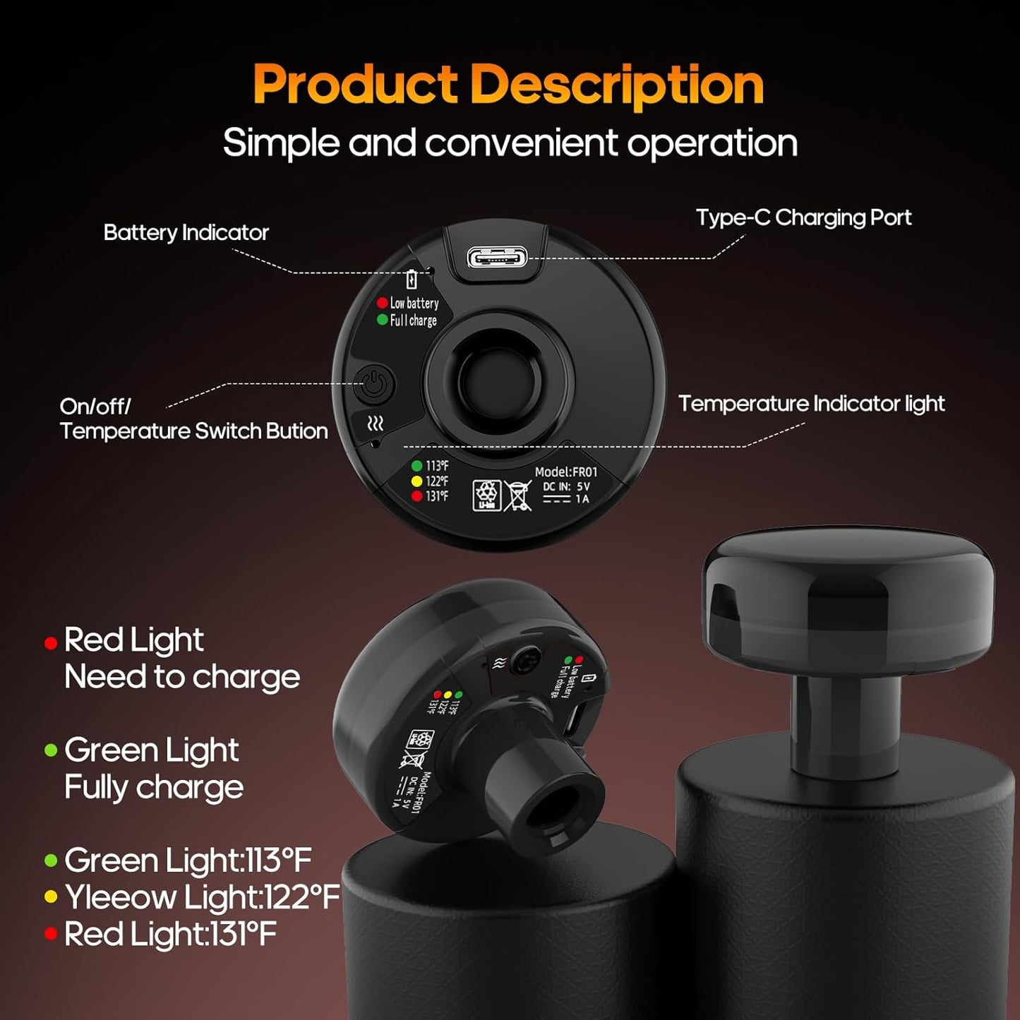 AERLANG Massage Gun with Heat Deep Tissue Back Massager Neck Massager for Pain Relief,Muscle Percussion Massage Gun, Birthday Gifts for Men Women Dad him Handheld Message Gun with 7Heads&Silent