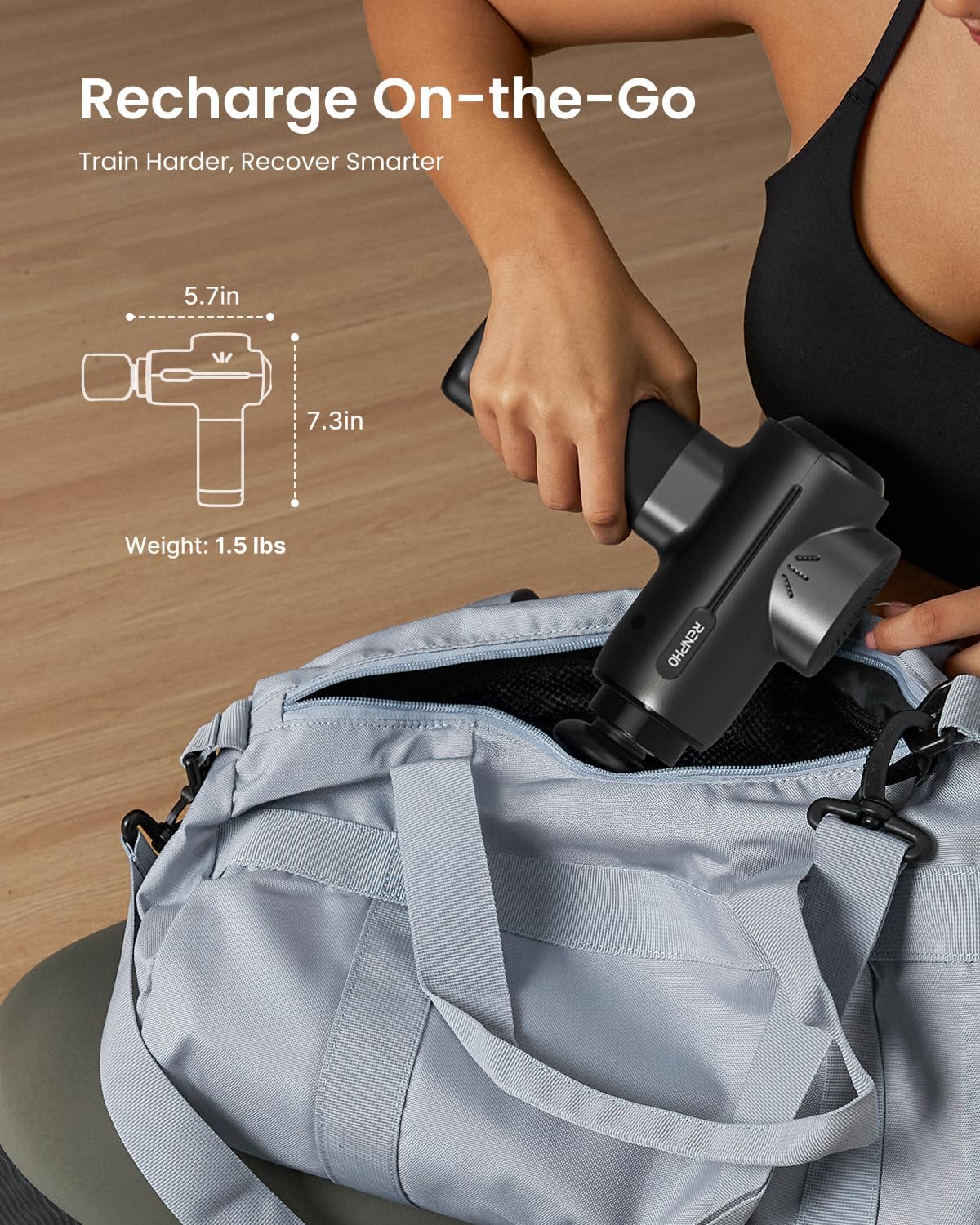 RENPHO Massage Gun with Heat and Cold, FSA Eligible HSA, Valentines Birthday Gifts for Women Men, Portable Percussion Muscle Deep Tissue Massager for Back and Neck, Handheld Massager with Carry Case