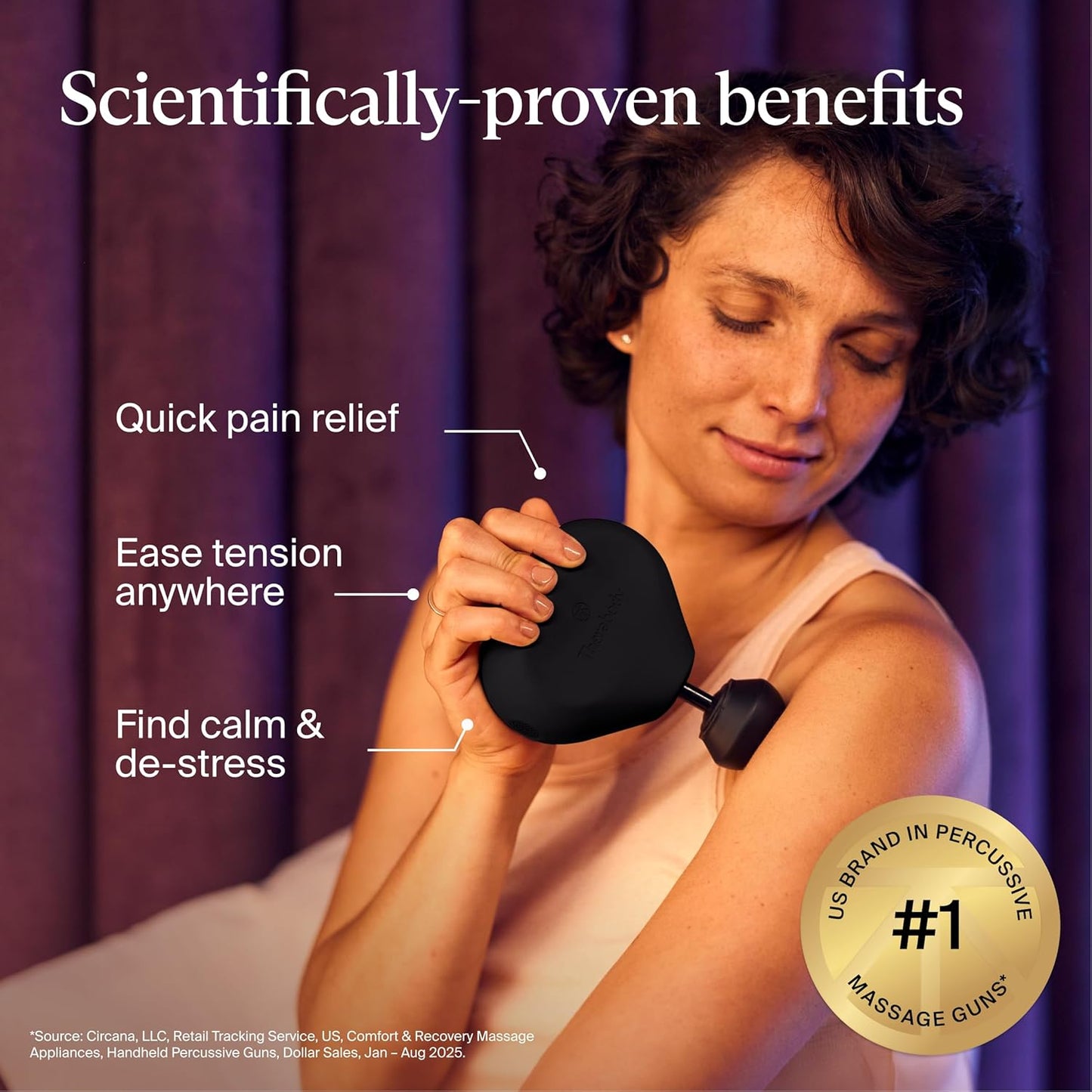 TheraGun Mini (3rd Generation) by Therabody – Ultra-Portable Massage Gun and Travel Essential for Fast, Effective Pain and Tension Relief Anywhere (Black)