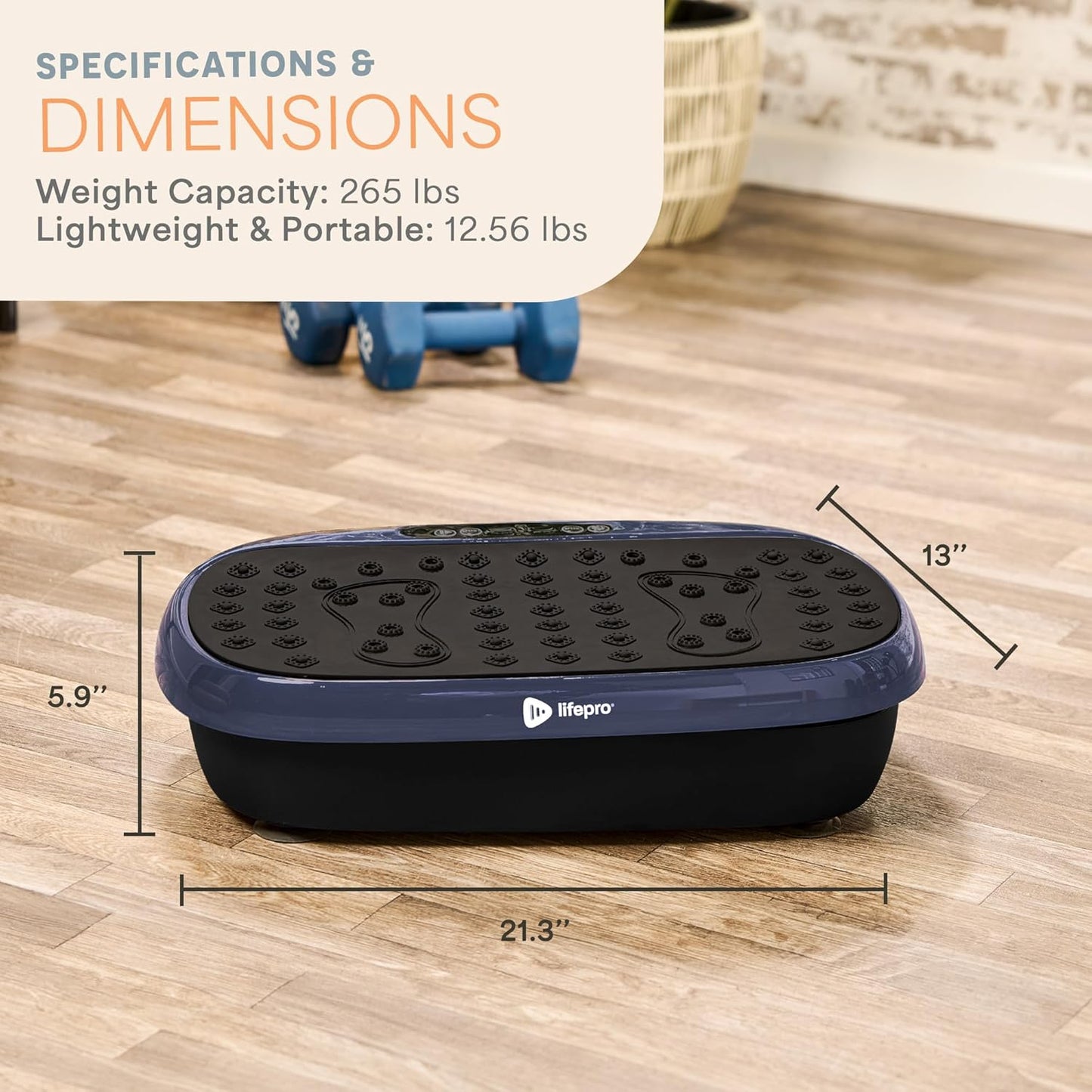 Lifepro Vibration Plate Exercise Machine with Magnetic Acupoints - Full Body Vibration Platform for Beginners and Recovery - Ideal Lymphatic Drainage Massager for Muscle Toning and Overall Fitness