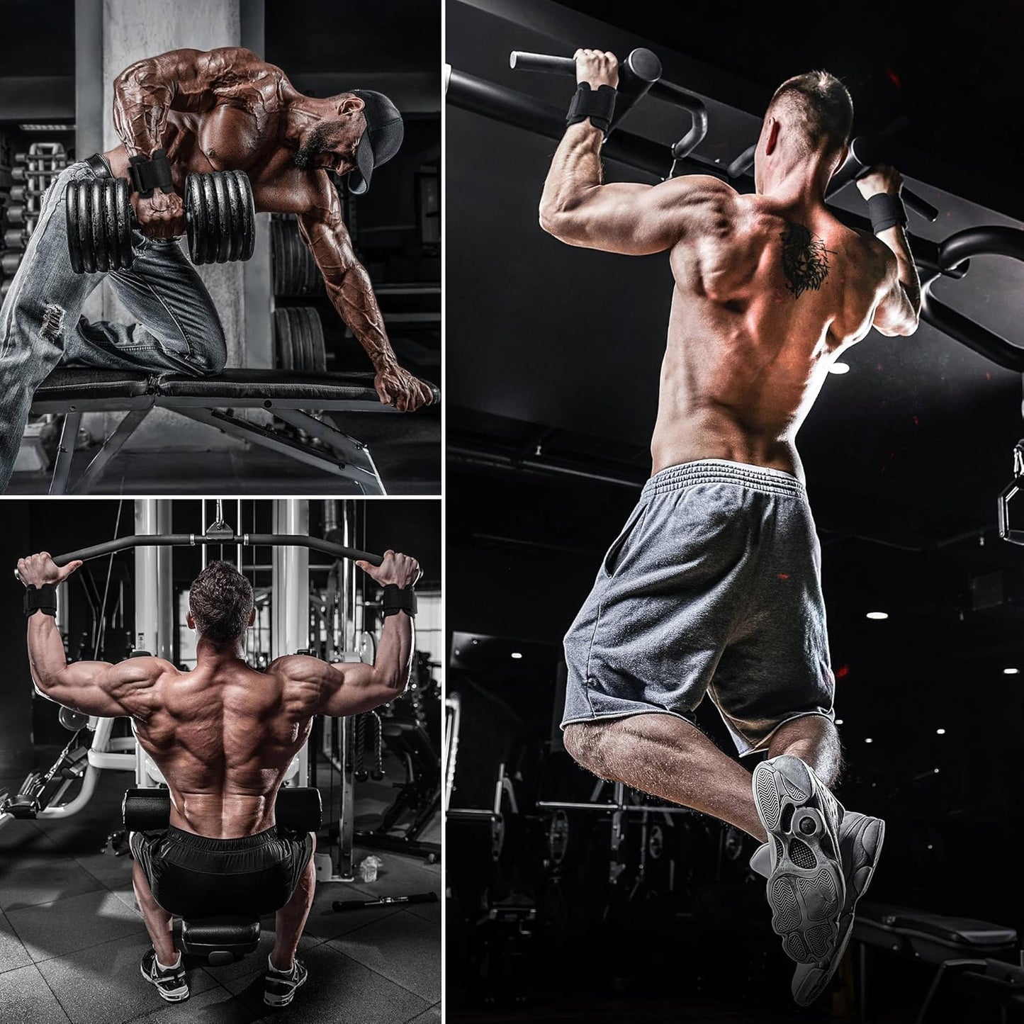 RDX Weight Lifting Hooks for Deadlifting (Pair) - 600Lbs Capacity - 8MM Neoprene Wrist Support Wraps - Grip Enhancer for Pull Ups Lat Pulldowns Rows - Adjustable Gym Workout Power Straps for Men Women