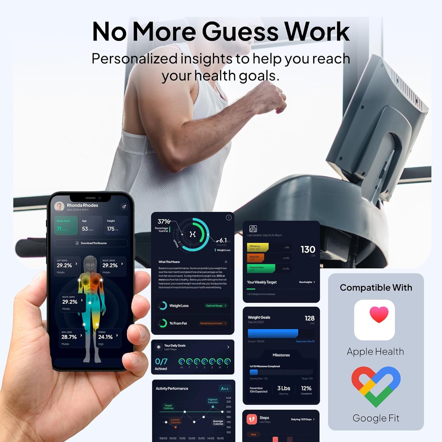 Hume Health - The Body Pod - Home Body Analyzer and Free Bluetooth App - 45+ Key Health Metrics - Accurate Personalized Data - Body Composition Scale - Smart Scale for Body Weight - HSA & FSA Eligible