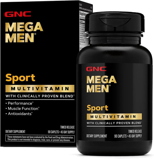 GNC Mega Men Sport Multivitamin | Performance, Muscle Function, and General Health | 90 Count