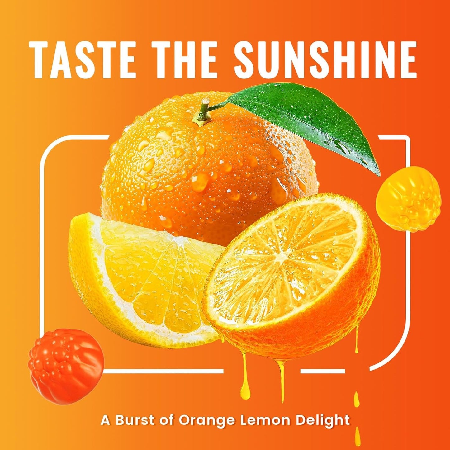 EAA Gummies for Men Women, 120 Ct Essential Aminos Acids (EAA)Supplements and All Branched-Chain Aminos (BCAAs)with HMB,Creatine Monohydrate,Electrolytes for Muscle Relief & Growth,Orange-Lemon