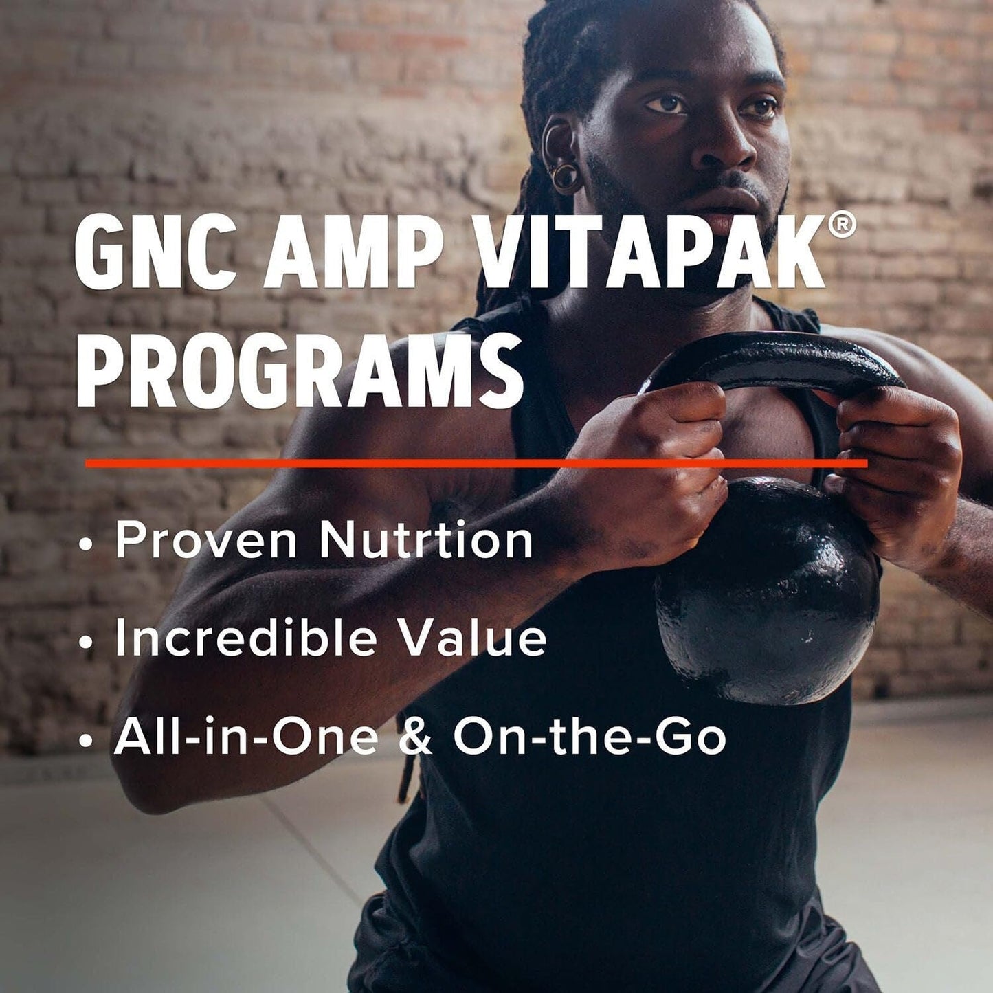 GNC AMP Men’s Strength Vitapak Program, 3 Products in 1 Pack, Absorbable Creatine, Mass Building, Power Muscles, Anabolic Primers, Testosterone Boost, Proven Ingredients, Multivitamin, 30-Day Supply