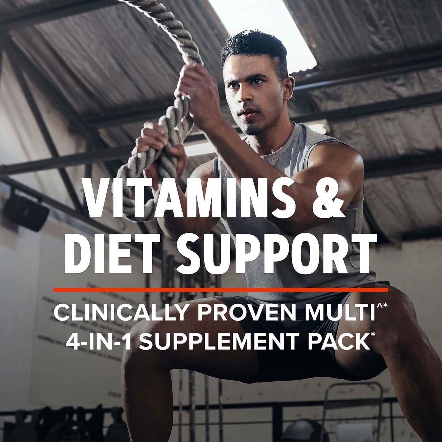GNC AMP Men’s Ripped Vitapak Program, 4 in 1 Product Vitamin Pack, Metabolism & Lean Muscle Tone, Burn Calories, Water Shedding, Adult Multivitamin, Caffeine, CLA, Proven Ingredients, 30-Day Supply