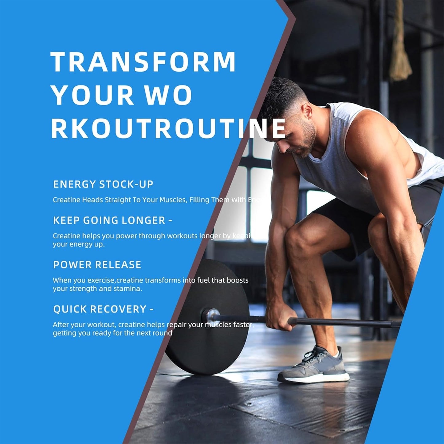 NSF Certified Creatine Gummy - Creatine Monohydrate Gummies 5000mg for Men & Women -120 Gummies Advanced Formula, Muscle Strength, Muscle Builder, Energy Boost, Pre-Workout Supplement-Blueberry