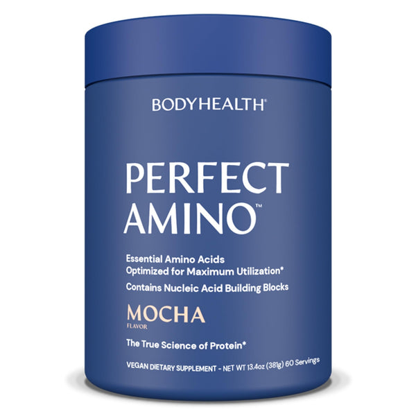 BodyHealth PerfectAmino (300 ct) Easy to Swallow Tablets, Essential Amino Acids Supplement with BCAAs, Vegan Protein for Pre/Post Workout & Muscle Recovery with Lysine, Tryptophan, Leucine, Methionine