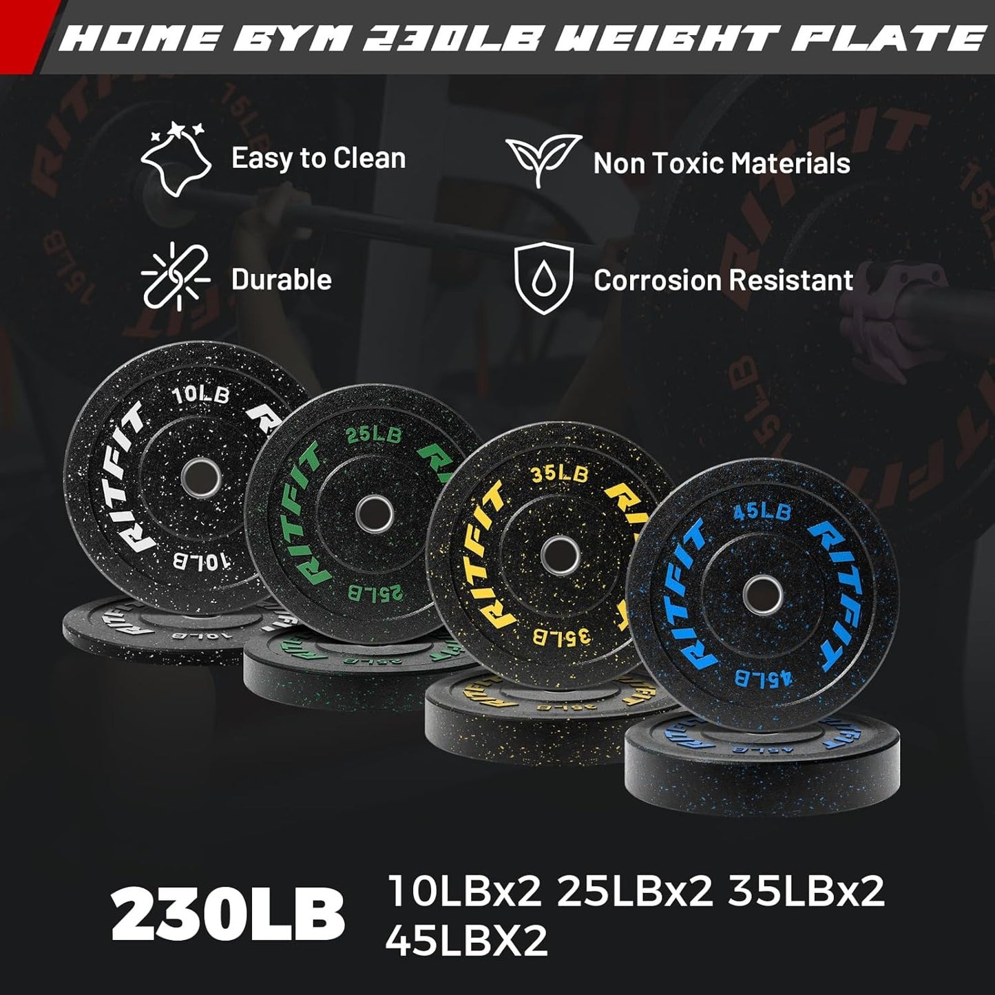 RitFit PPC-P3 Power Cage with Optional LAT PullDown/Cable Crossover, 1200LB Squat Rack for Home & Garage Gym, with Weight Storage Rack and More Training Attachments, ASTM-Certified