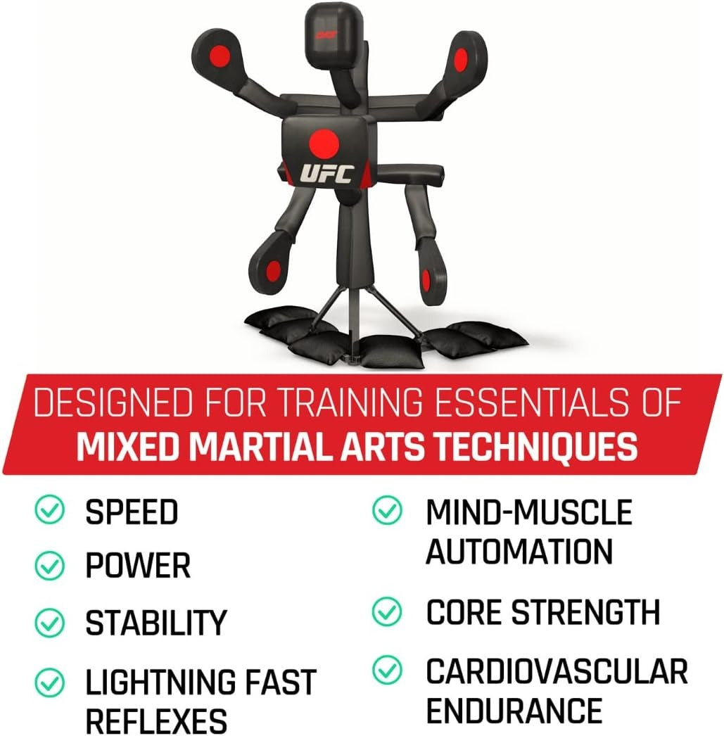BAS UFC Body Action System - Fully Adjustable Punching & Kicking Pads - Martial Arts Training: MMA, Boxing, Karate, Muay Thai & More!