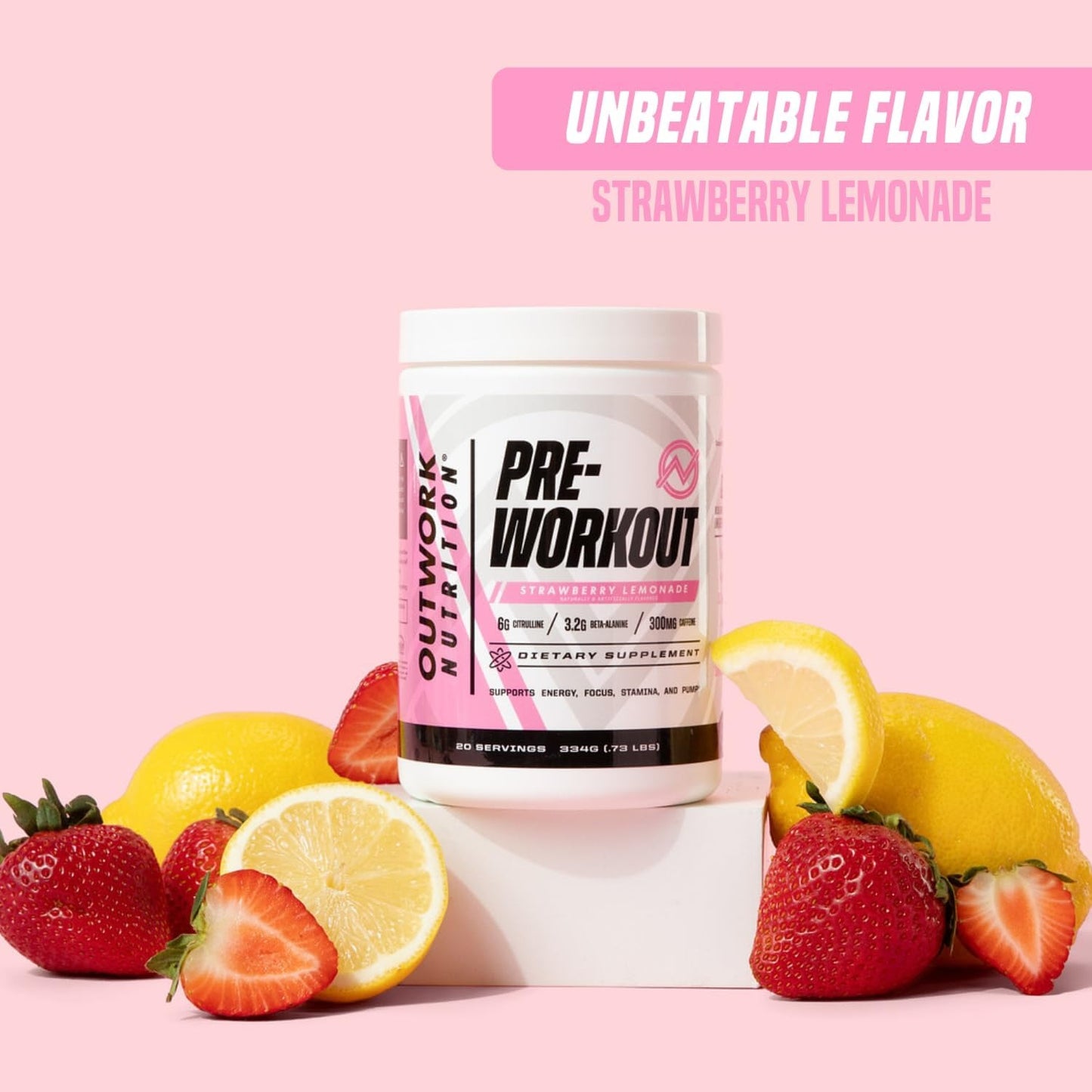 Outwork Nutrition Preworkout for Men & Women - Nootropic Pre Workout Without Creatine, Pre-Workout Powder with Taurine Rhodiola Citrulline Malate Beta Alanine Caffeine (Pina Colada)