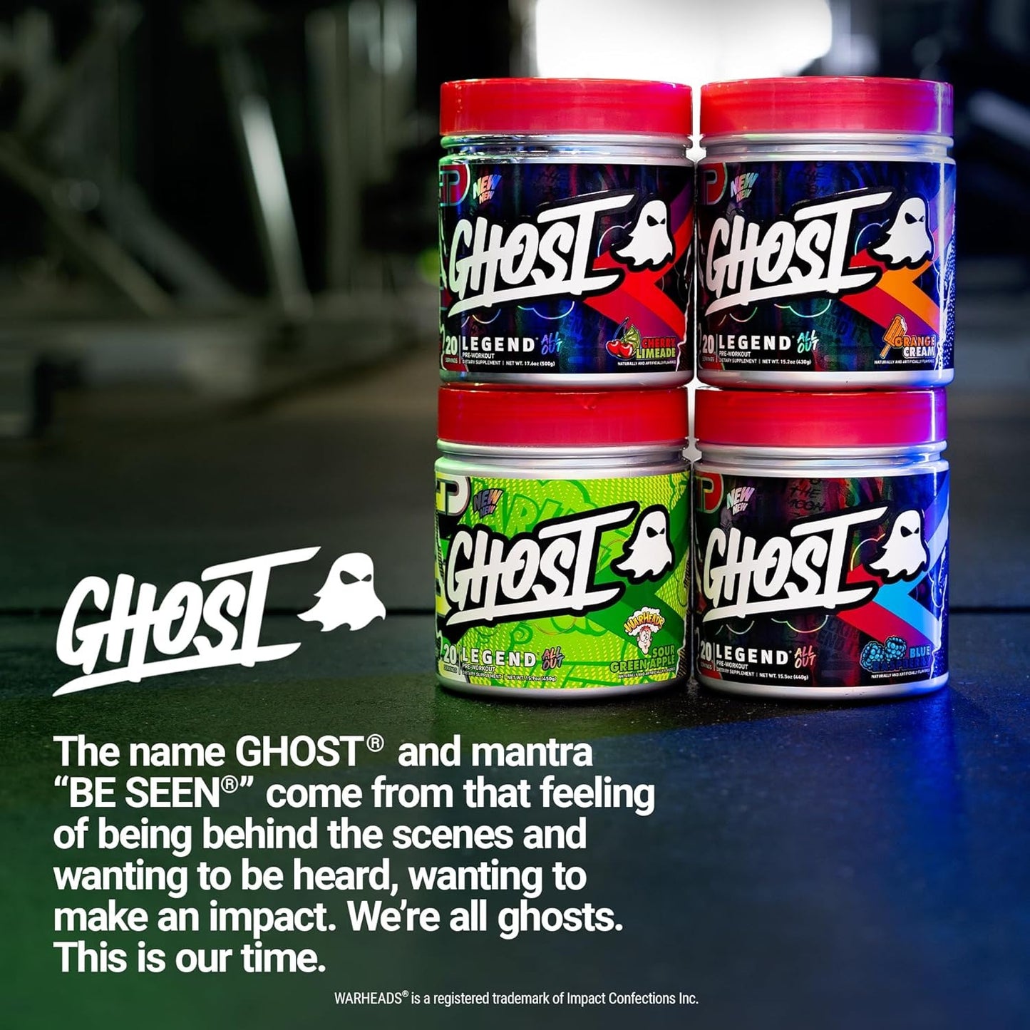 GHOST Legend All Out V2 Pre-Workout Powder, Cherry Limeade - 20 Servings - Pre-Workout Supplement for Men & Women - Energy & Pumps - Caffeine, Citrulline, Beta Alanine, Betaine, NO3-T- Sugar Free
