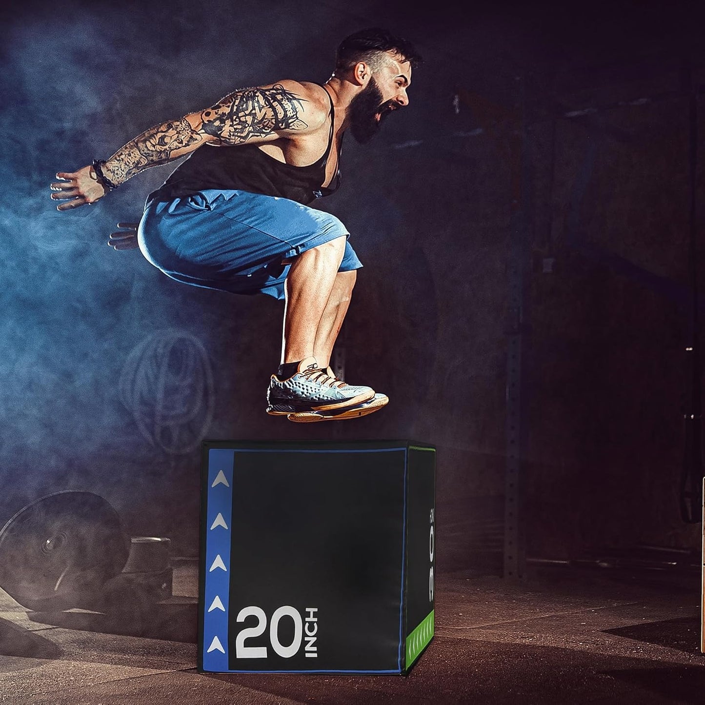 BalanceFrom 3-in-1 Foam Plyometric Jump Box for Home Gym with Multiple Height Options – Versatile Plyo with Non-Slip Surface for Strength, HIIT, Step-Ups, and Agility Training