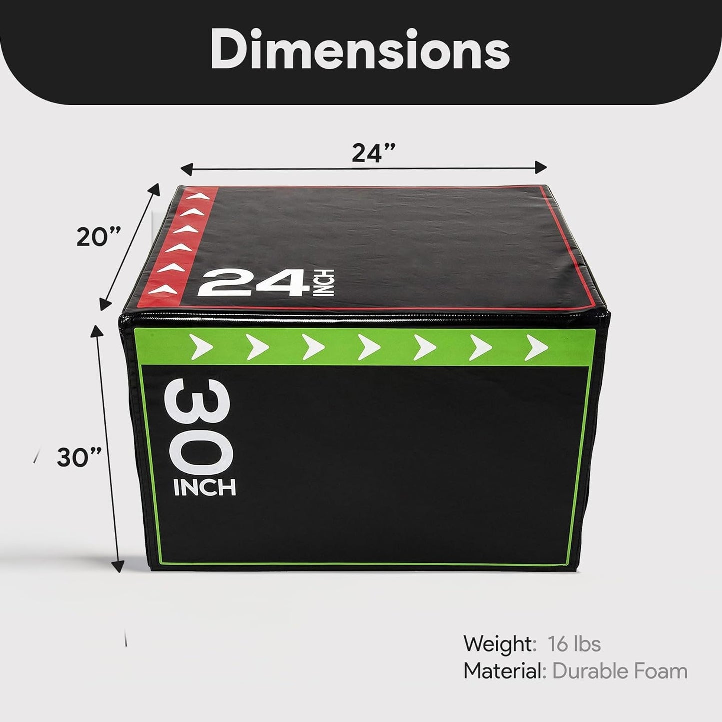 BalanceFrom 3-in-1 Foam Plyometric Jump Box for Home Gym with Multiple Height Options – Versatile Plyo with Non-Slip Surface for Strength, HIIT, Step-Ups, and Agility Training