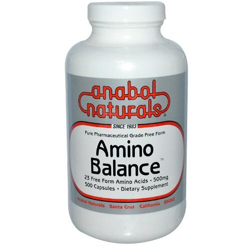 Amino Balance 500 caps, Energy Amino Supplement, Complete 23 Free Form Amino Blend Formula with BCAA’s, 9 Essential Amino Acids EAA’s for Sports Nutrition, Post Workout Muscle Recovery