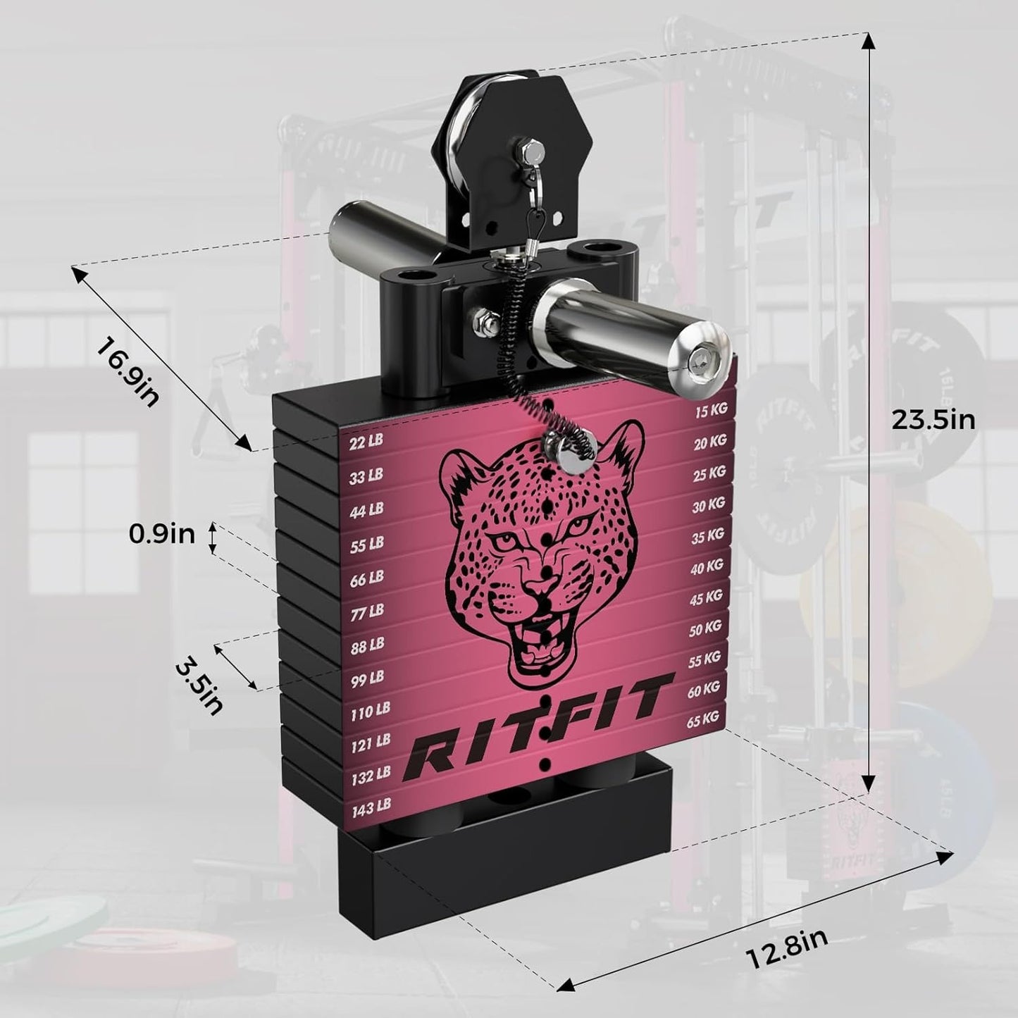 RitFit M1 & M1 Pro Smith Machine with Cable Crossover System, Multi-Function Squat Rack Power Cage for Home Gym, Power Rack and Packages