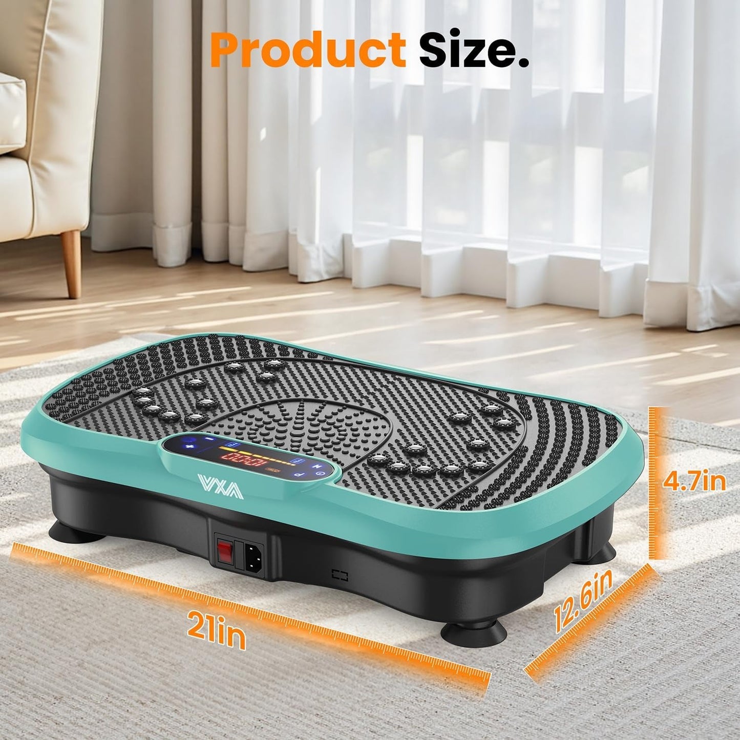 AXV Vibration Plate Fitness Platform Exercise Machine Vibrating Shaking Full Body Shaker Workout Vibrate Stand Shake Board Sport Gym for Weight Loss Fat Burner for Women Men